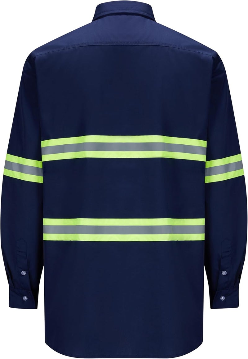Ousafeve Class 3 Hi Vis Button Up Safety Work Shirts for Men Reflective - Image 5